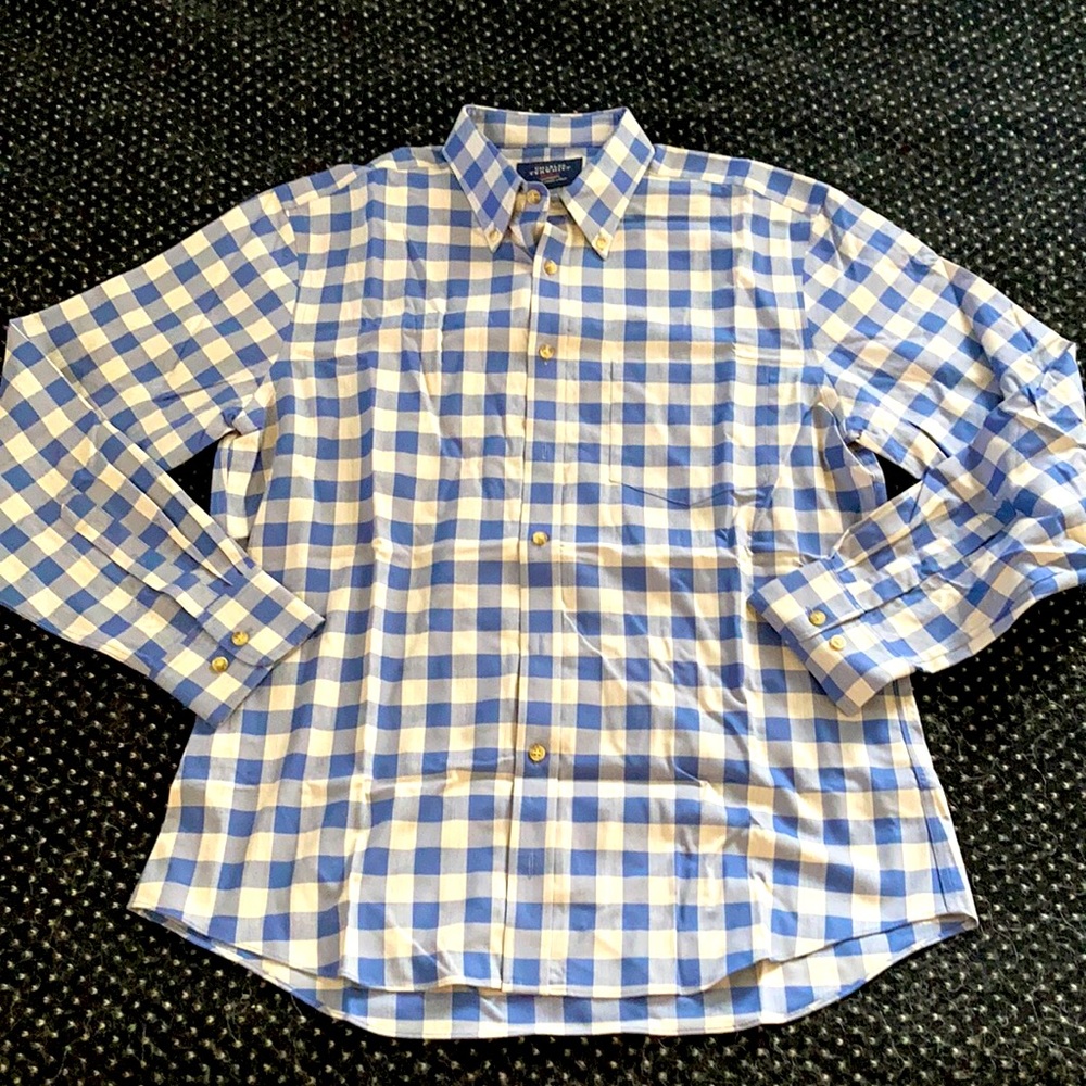 Men's Large Slim Fit Charles Tyrwhitt Shirt (Blue/Grey)